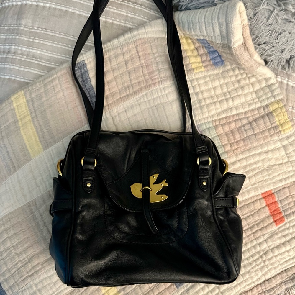 Marc Jacobs Petal to Metal Sookie Leather Brass Bird Bag